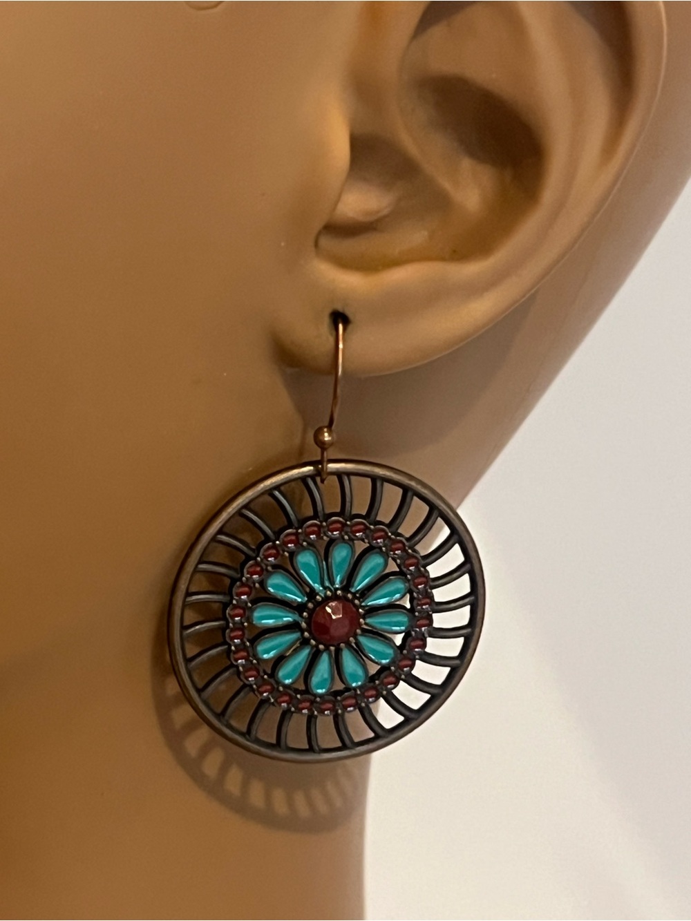 Turquoise Flower Earrings